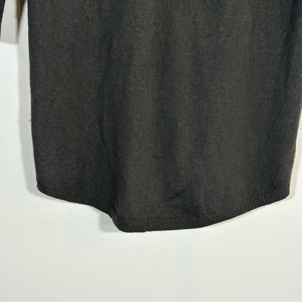 Cynthia Rowley Merino Wool Sweater Tunic in Dark Moss Green Size L - Picture 3 of 10